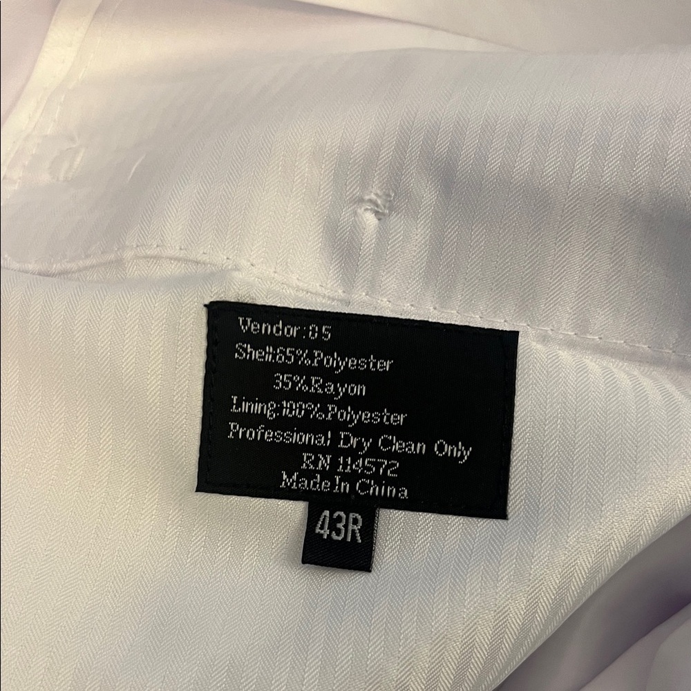 Men’s White Elegante Gentiluomo Italiana Collezione Suit Sz 43R. - Picture 11 of 16